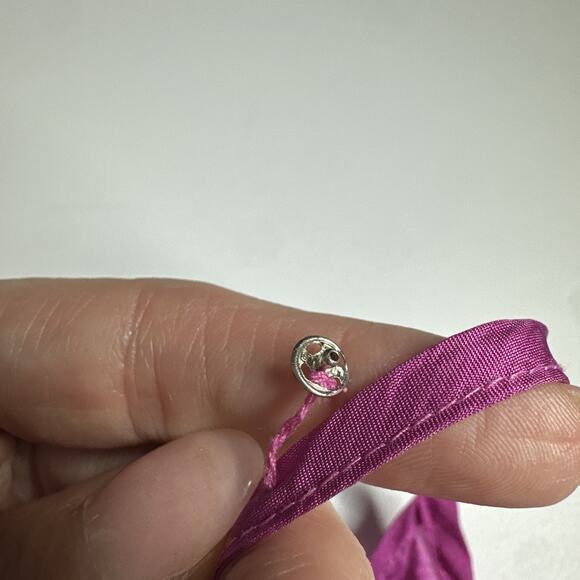 Sunny Leigh 100% Silk Fuchsia Camisole M Barbiecore Coquette Y2K Lingerie Top - Picture 8 of 10